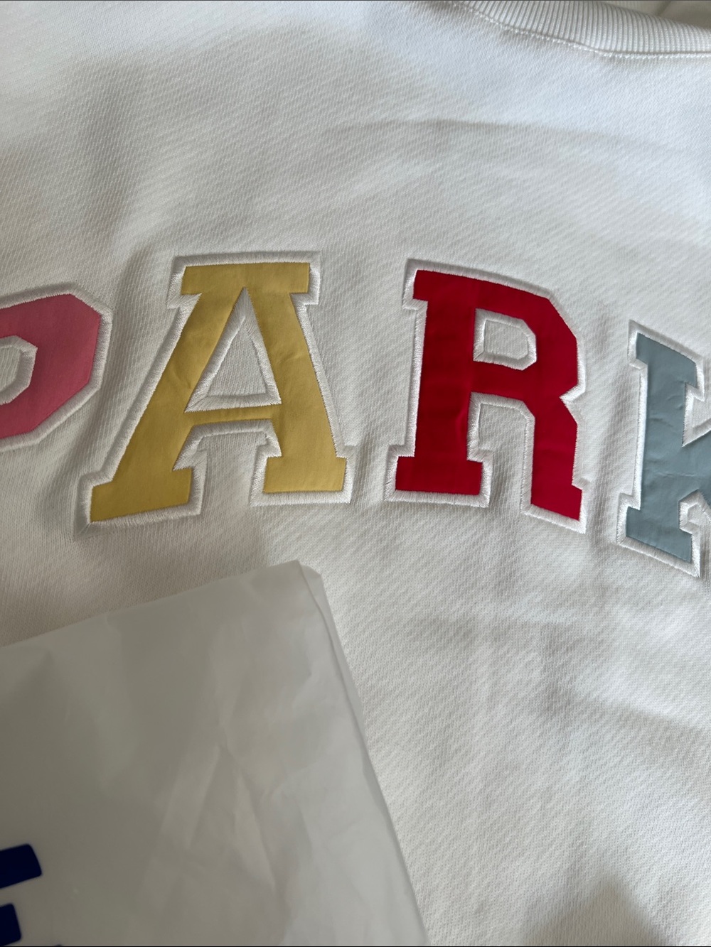 PARKE Paradise Multicolor Varsity Heritage Mockneck Size L/XL New In Bag NWT - Picture 10 of 10
